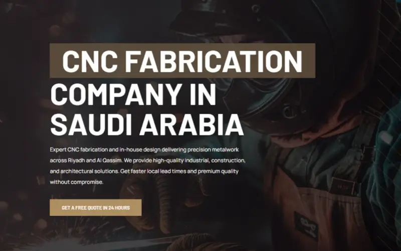 CNC Fabrication Company Website Design results